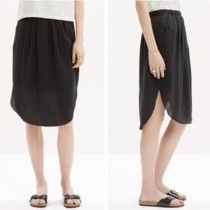 Madewell Silk Midi Tulip skirt size small